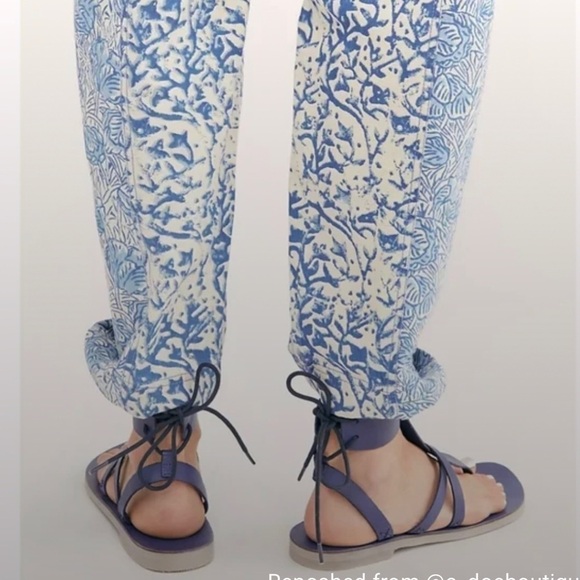 FREE PEOPLE SANDALS VACATION BOHO GLADIATOR NAVY NEW - Picture 3 of 4